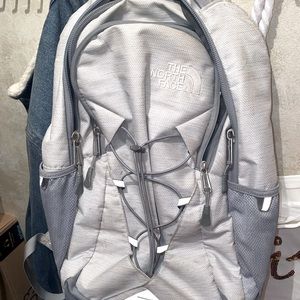 Grey & White Northface Booksac